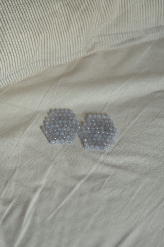 Natural Blue Lace Agate Eye Patches