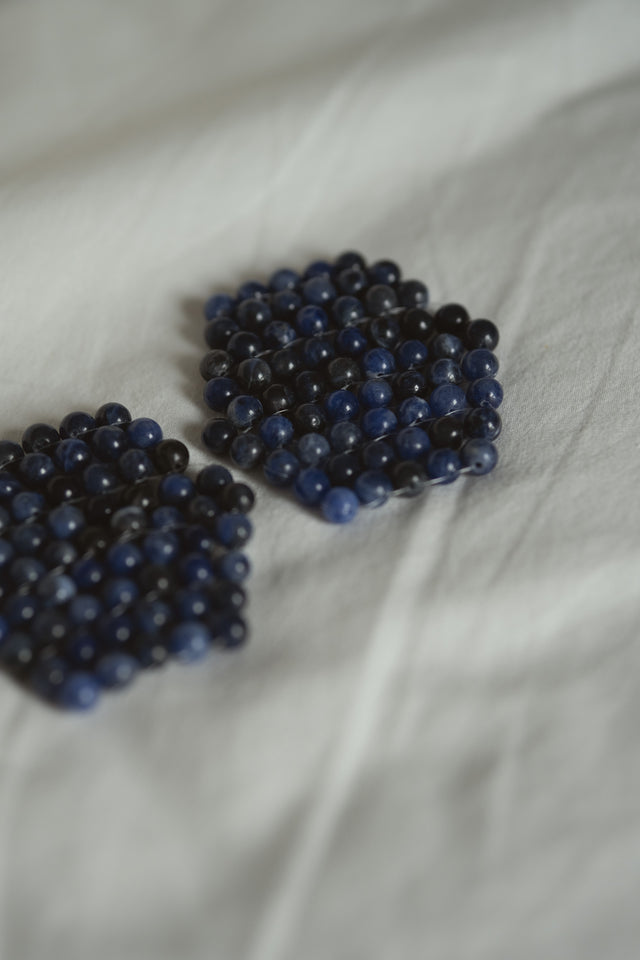 Natural Blue Sodalite Stone Eye Patches