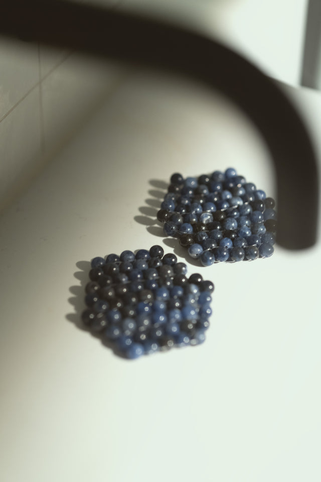 Natural Blue Sodalite Stone Eye Patches
