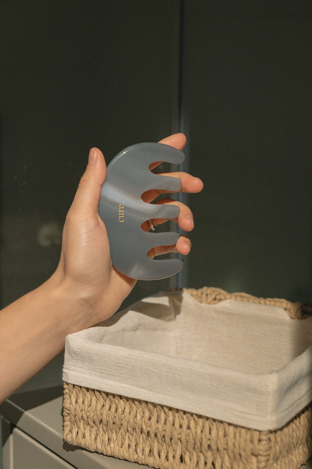Natural Agate Scalp Comb