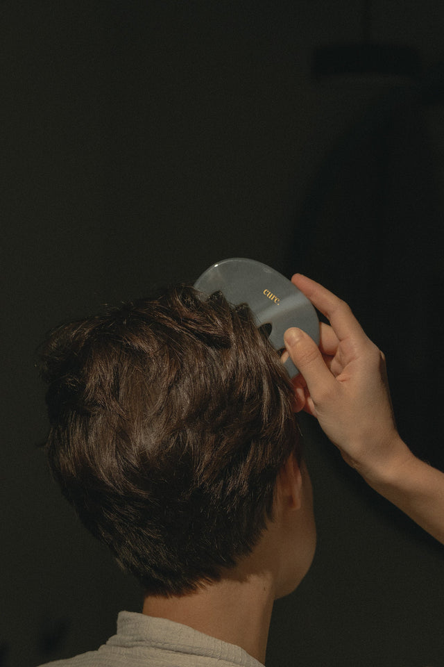 Natural Agate Scalp Comb