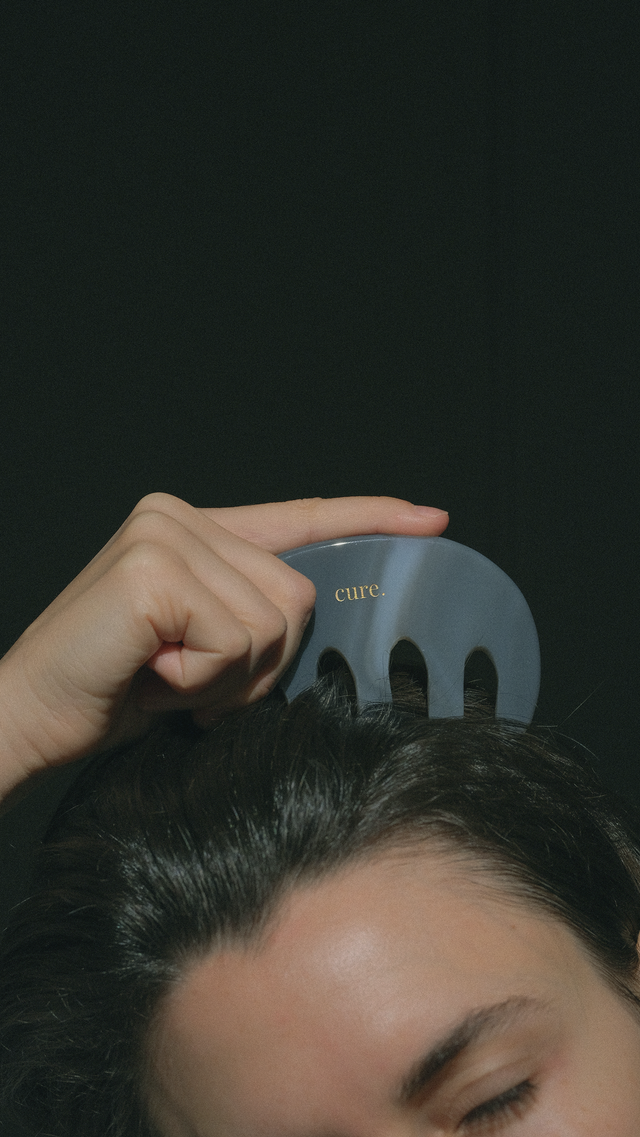 Natural Agate Scalp Comb