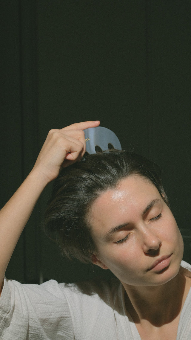 Natural Agate Scalp Comb