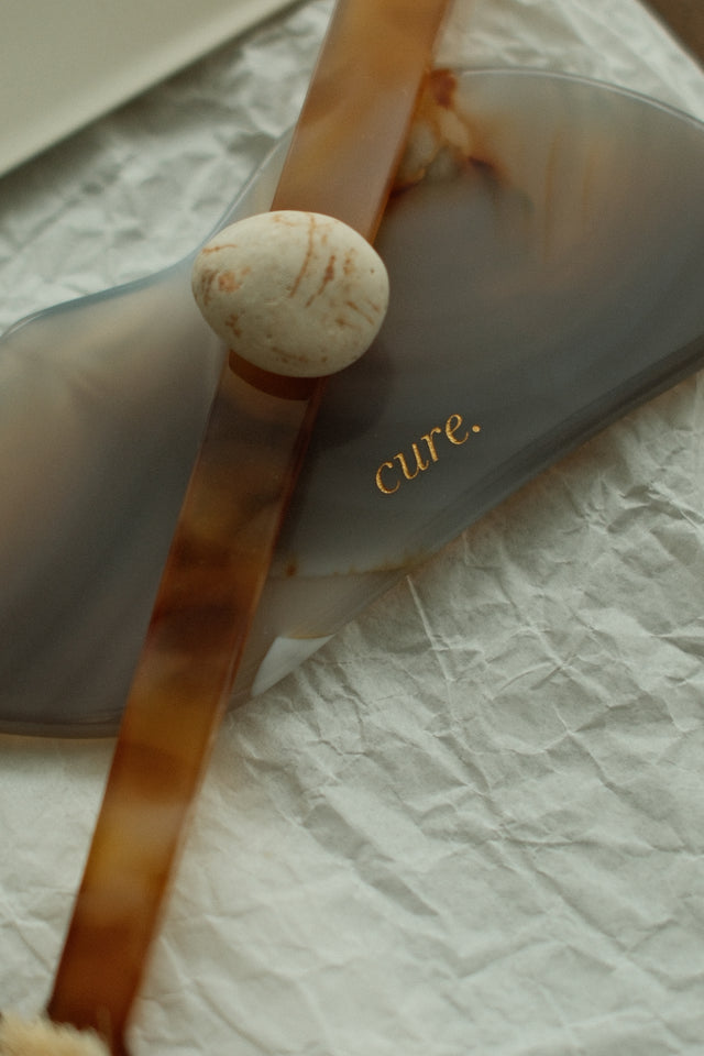Natural Agate Cloud Gua Sha for Face and Body Massage