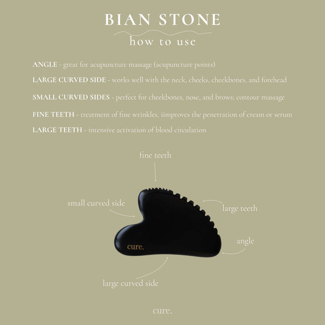 natural bian stone heart guasha