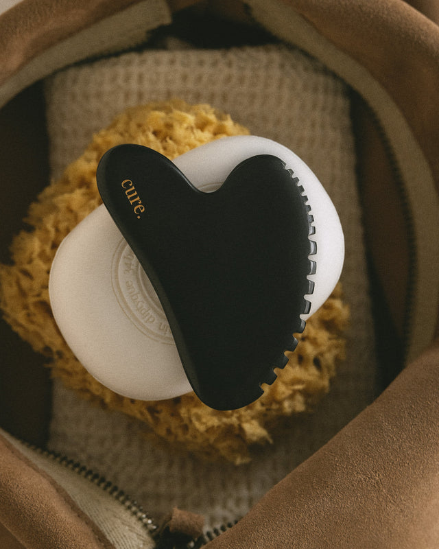 Natural Bian Stone Heart Gua Sha for Face Toning & Lifting