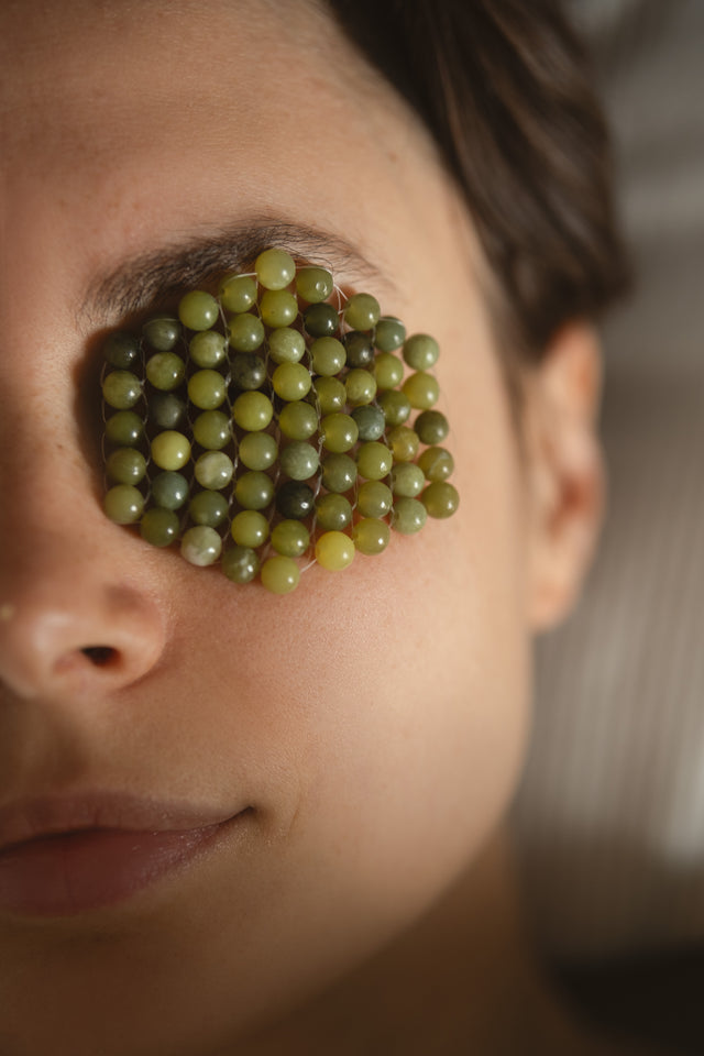 Natural Nephrite Jade Eye Patches