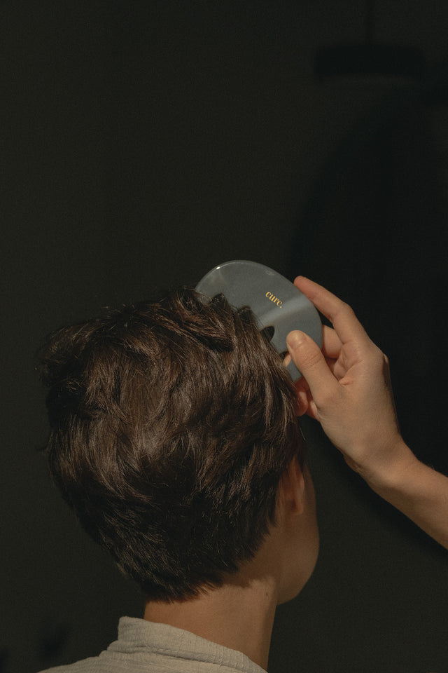 Natural Agate Scalp Comb for thick hair