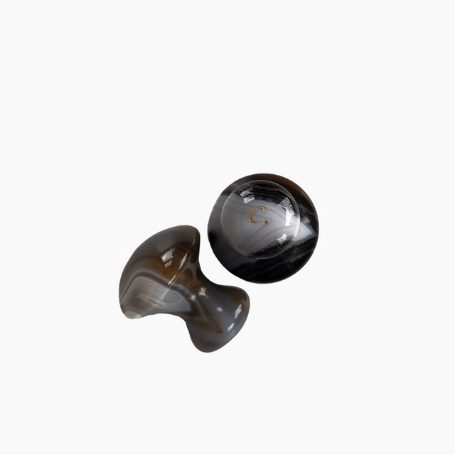 Natural Agate Mushroom Gua Sha Massager For Eye Care (Pair)