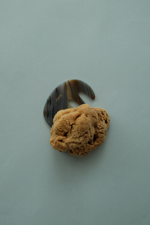 Natural Agate Scalp Comb for thick hair