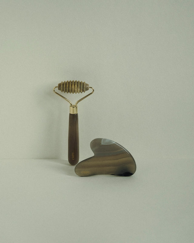 natural stone gua sha and roller