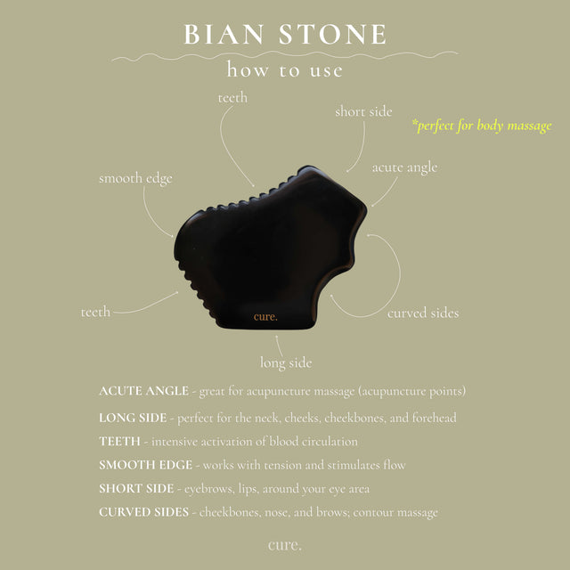 natural bian stone guasha for massage